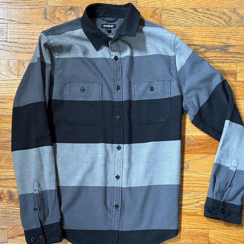 Express Horizontal Striped Shirt Medium